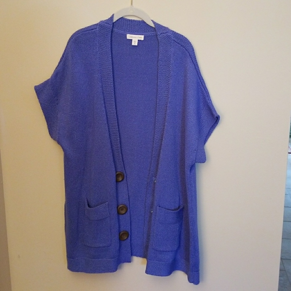 Tunic length cardigan